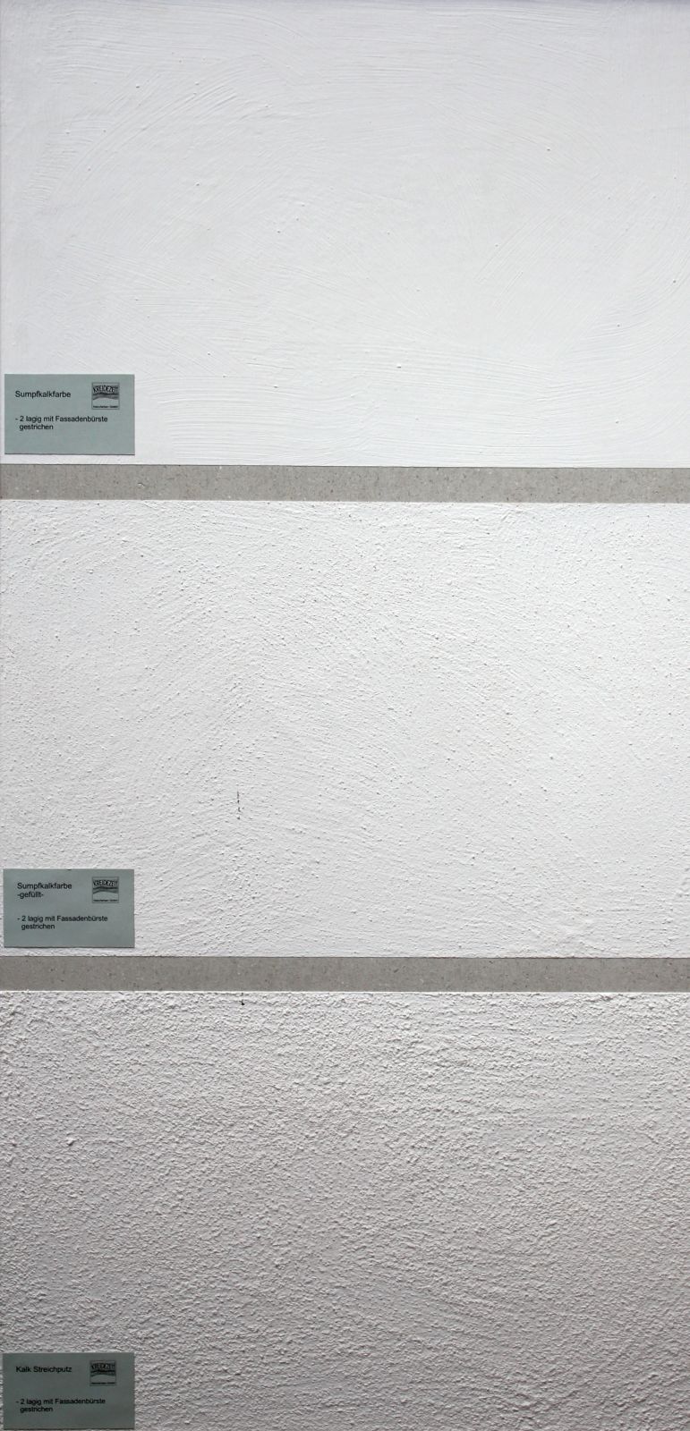 Ein Optischer Vergleich Von Sumpfkalkfarbe Und Kalkputz Wand Putz Kalkputz Streichputz